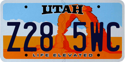 UT license plate Z285WC