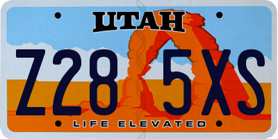 UT license plate Z285XS