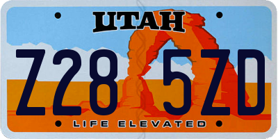 UT license plate Z285ZD
