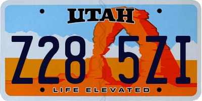 UT license plate Z285ZI