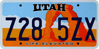 UT license plate Z285ZX