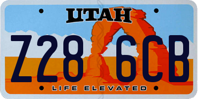 UT license plate Z286CB