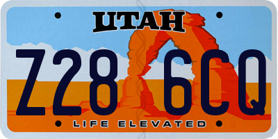 UT license plate Z286CQ