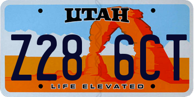 UT license plate Z286CT
