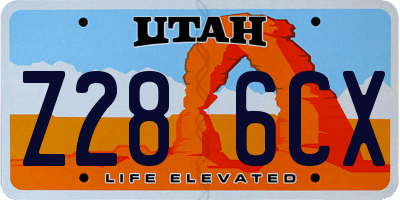 UT license plate Z286CX