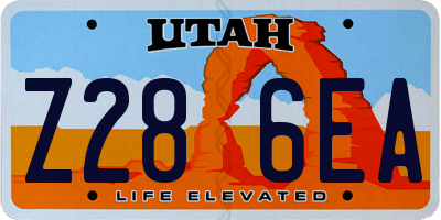 UT license plate Z286EA