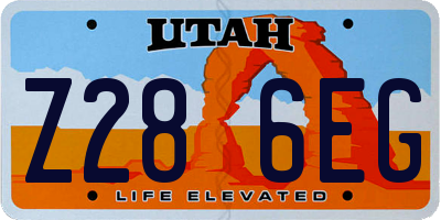 UT license plate Z286EG