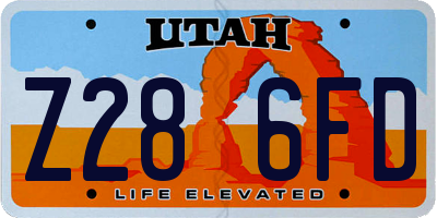 UT license plate Z286FD