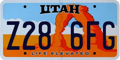 UT license plate Z286FG