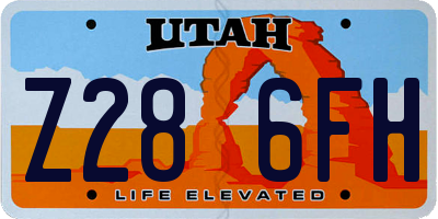 UT license plate Z286FH