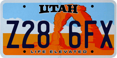 UT license plate Z286FX