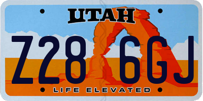 UT license plate Z286GJ