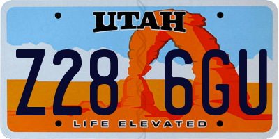 UT license plate Z286GU