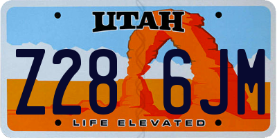 UT license plate Z286JM