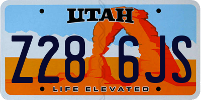 UT license plate Z286JS