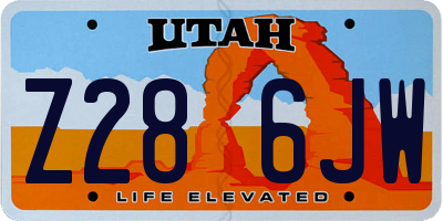 UT license plate Z286JW
