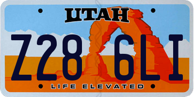 UT license plate Z286LI