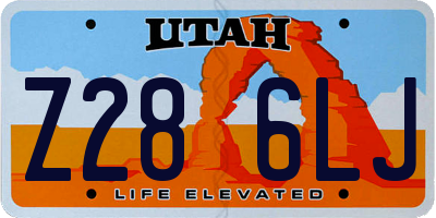 UT license plate Z286LJ