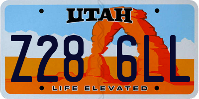 UT license plate Z286LL