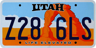 UT license plate Z286LS