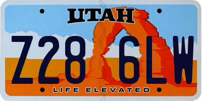 UT license plate Z286LW