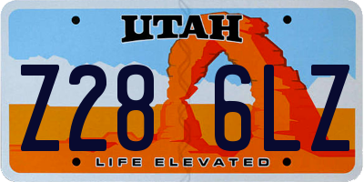 UT license plate Z286LZ