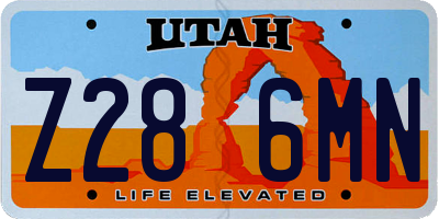 UT license plate Z286MN