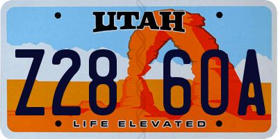 UT license plate Z286OA