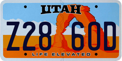 UT license plate Z286OD