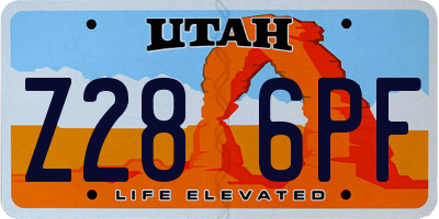 UT license plate Z286PF