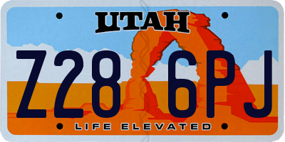 UT license plate Z286PJ