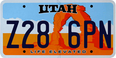 UT license plate Z286PN