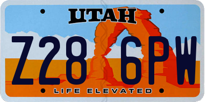 UT license plate Z286PW