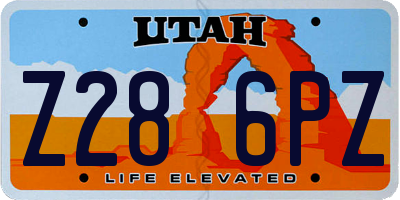 UT license plate Z286PZ