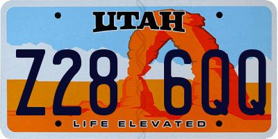 UT license plate Z286QQ