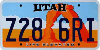 UT license plate Z286RI