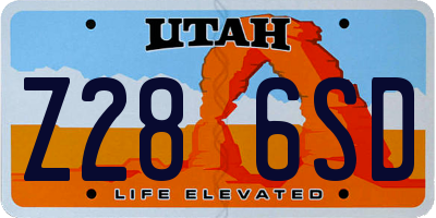 UT license plate Z286SD
