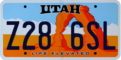 UT license plate Z286SL