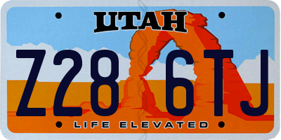 UT license plate Z286TJ