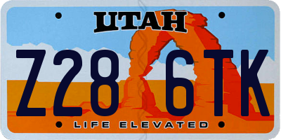 UT license plate Z286TK