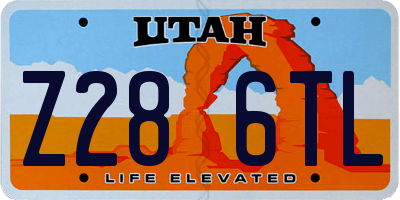 UT license plate Z286TL