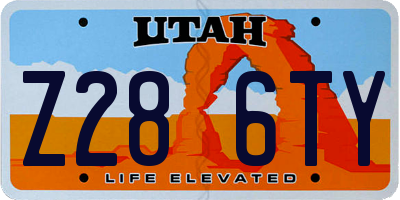 UT license plate Z286TY