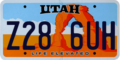 UT license plate Z286UH