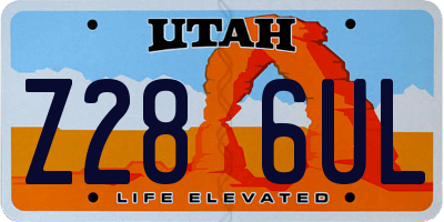 UT license plate Z286UL