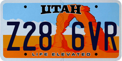 UT license plate Z286VR