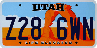 UT license plate Z286WN