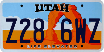UT license plate Z286WZ
