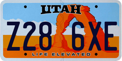 UT license plate Z286XE