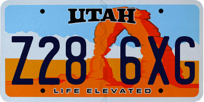 UT license plate Z286XG