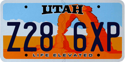 UT license plate Z286XP